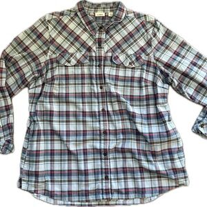 L.L. Bean Multicolor Plaid Shirt with pockets
